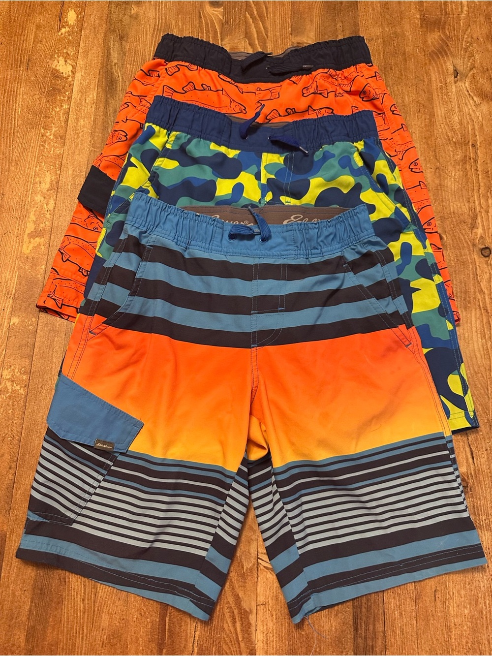 Set of 3 Eddie Bauer Boys Swim Trunks Size Large (14)